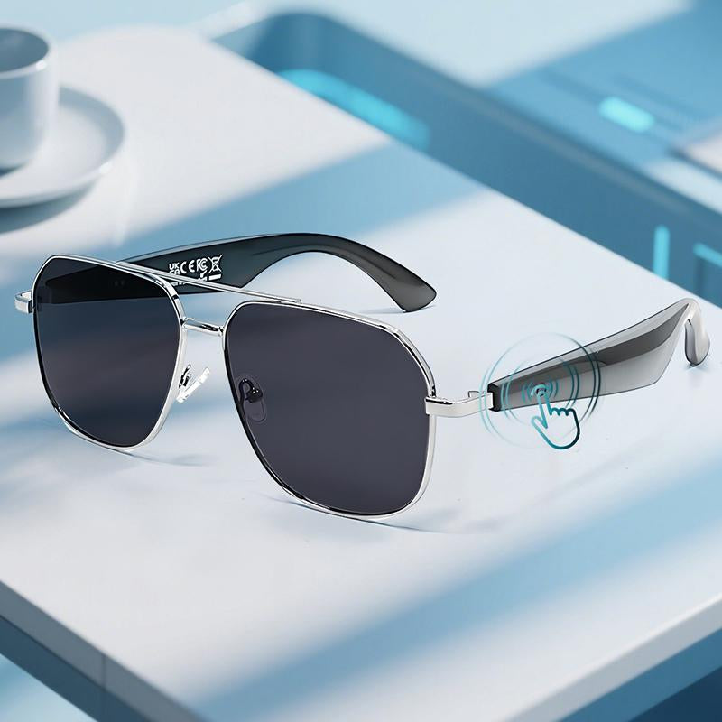 2025 Smart Glasses, Gradient Sunglasses for Men＆Women, Wireless Bluetooth Eyewear, HD Calls/Uv Protection/Wake-Up Voice/Listening to Music, Mother's Day and Father's Day