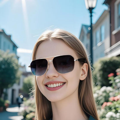 2025 Smart Glasses, Gradient Sunglasses for Men＆Women, Wireless Bluetooth Eyewear, HD Calls/Uv Protection/Wake-Up Voice/Listening to Music, Mother's Day and Father's Day