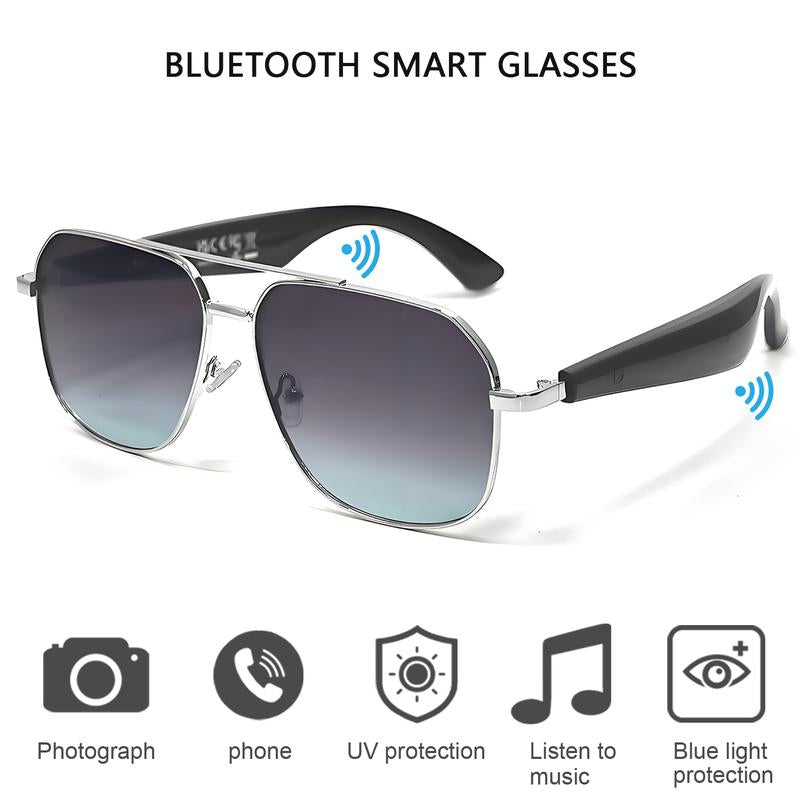 2025 Smart Glasses, Gradient Sunglasses for Men＆Women, Wireless Bluetooth Eyewear, HD Calls/Uv Protection/Wake-Up Voice/Listening to Music, Mother's Day and Father's Day