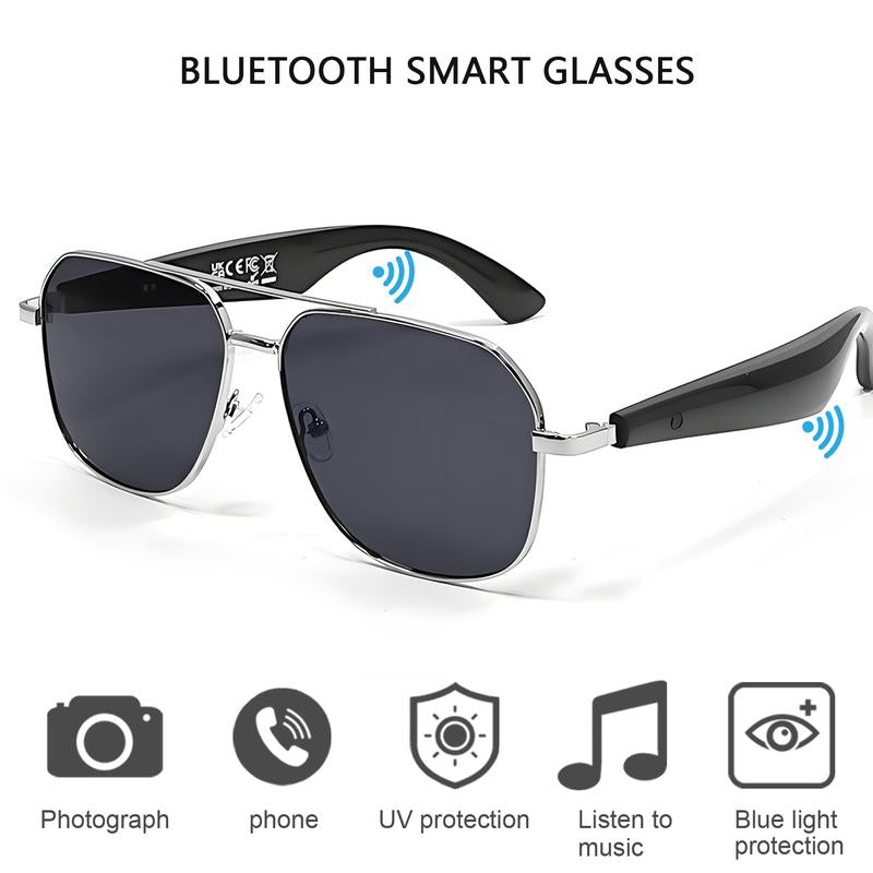 2025 Smart Glasses, Gradient Sunglasses for Men＆Women, Wireless Bluetooth Eyewear, HD Calls/Uv Protection/Wake-Up Voice/Listening to Music, Mother's Day and Father's Day